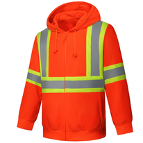 100％ポリエステルポーラーフリースHI VIS MENSセーフティパーカー